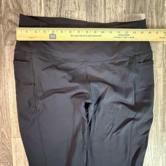 SECHERS Black Active Leggings w/ Side Pockets & High Waist Athletic Pants - Picture 6 of 6